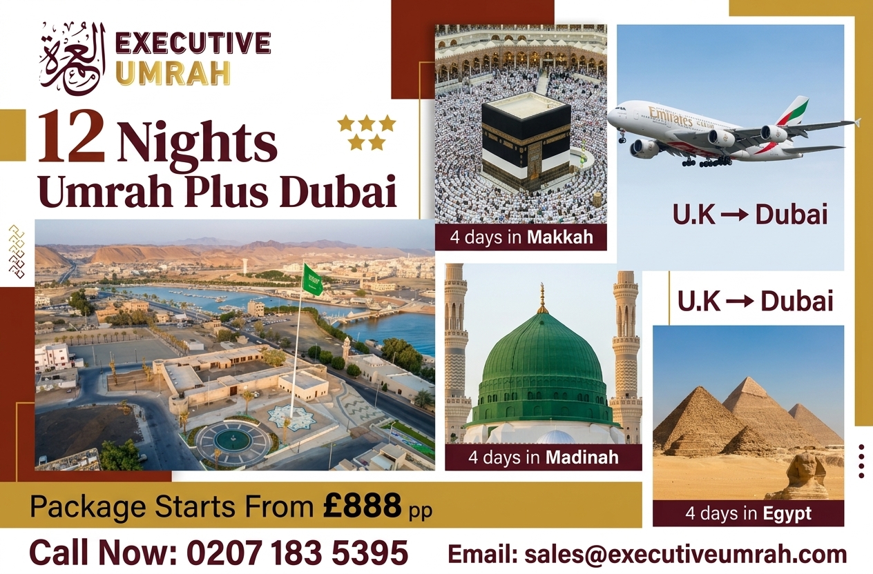 3 Star 12 Nights Umrah Plus Dubai