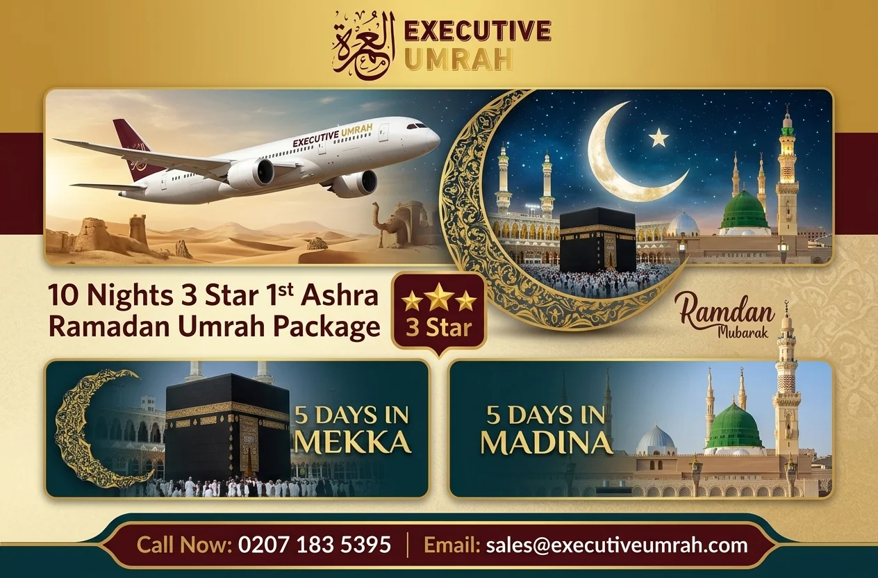 10 Nights 3 Star 1st Ashra Ramadan Umrah Package