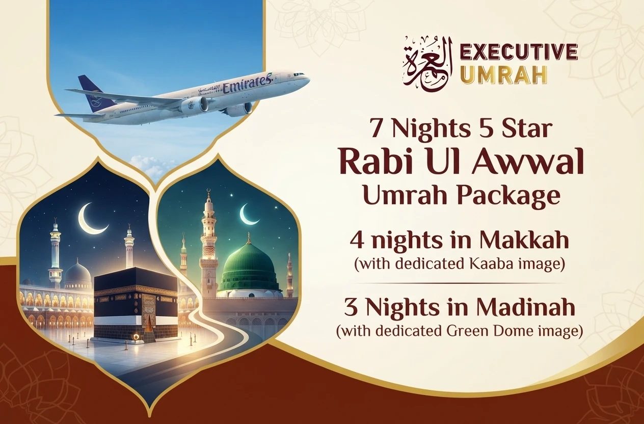 7 Nights 5 Star Rabi Ul Awwal Umrah Package