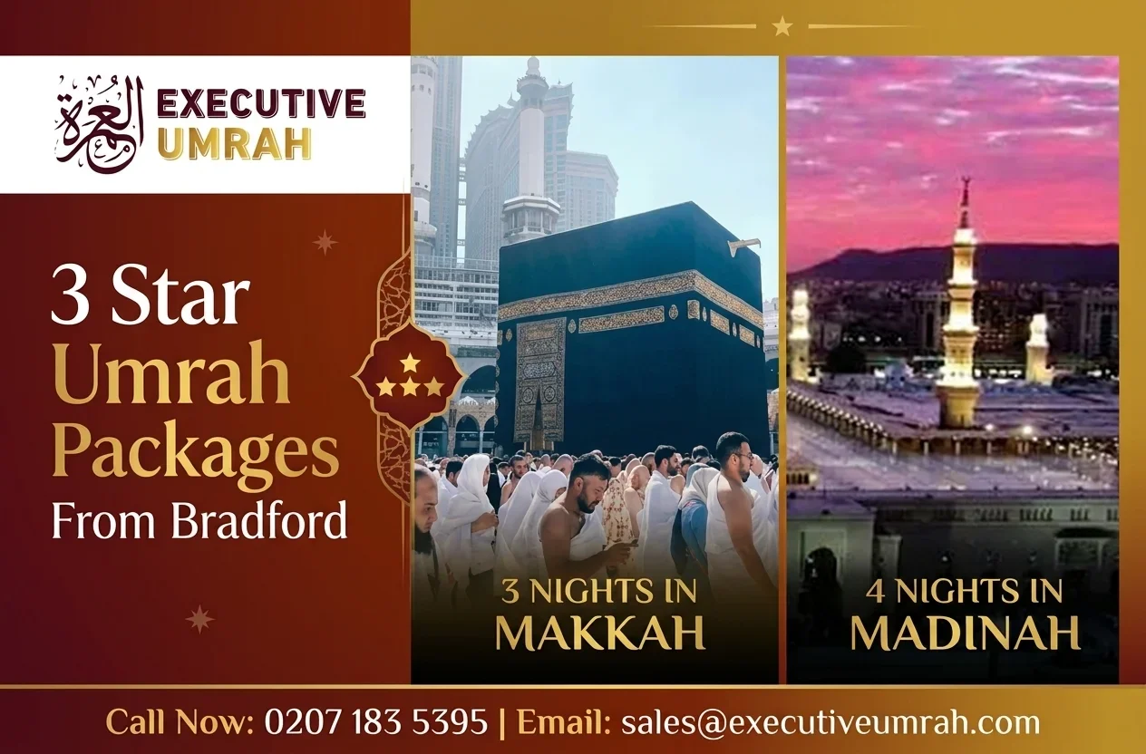 7 Nights 3 Star Bradford Umrah Package