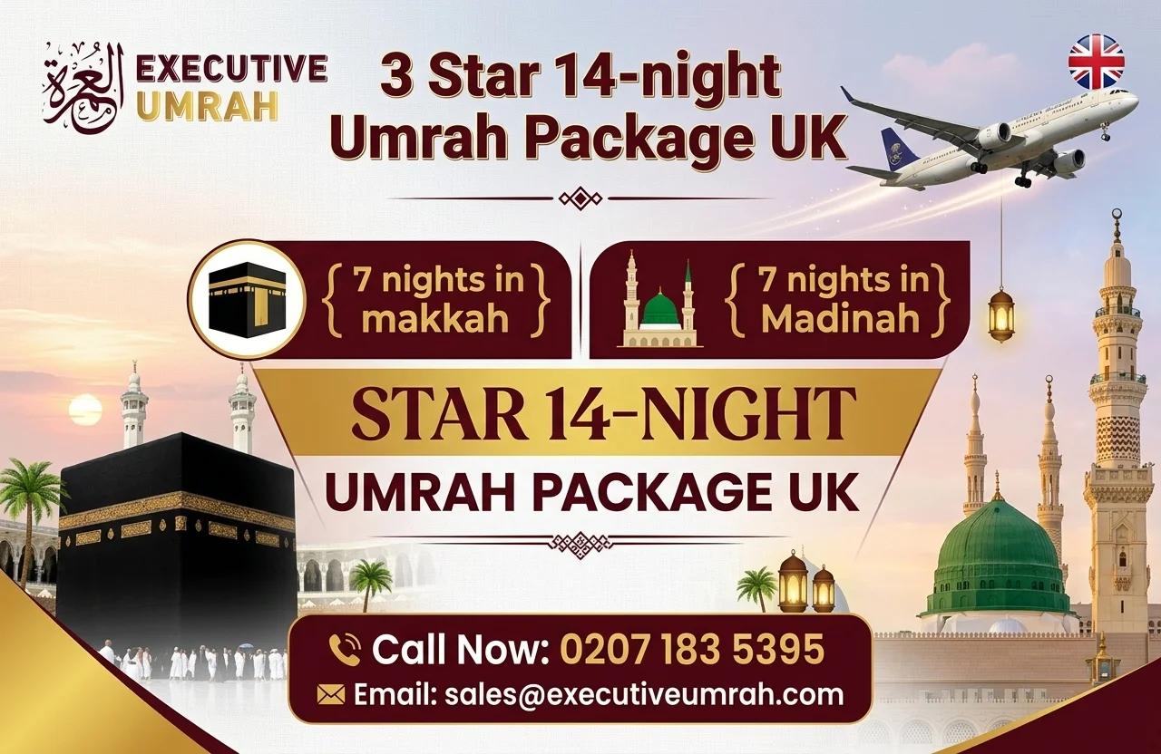 3 Star 14 Nights Umrah Package blackburn