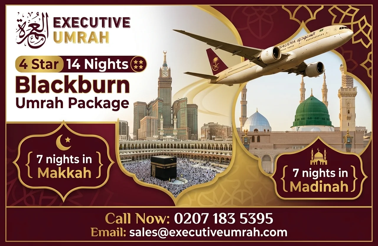 4 Star 14 Nights Blackburn Umrah Package