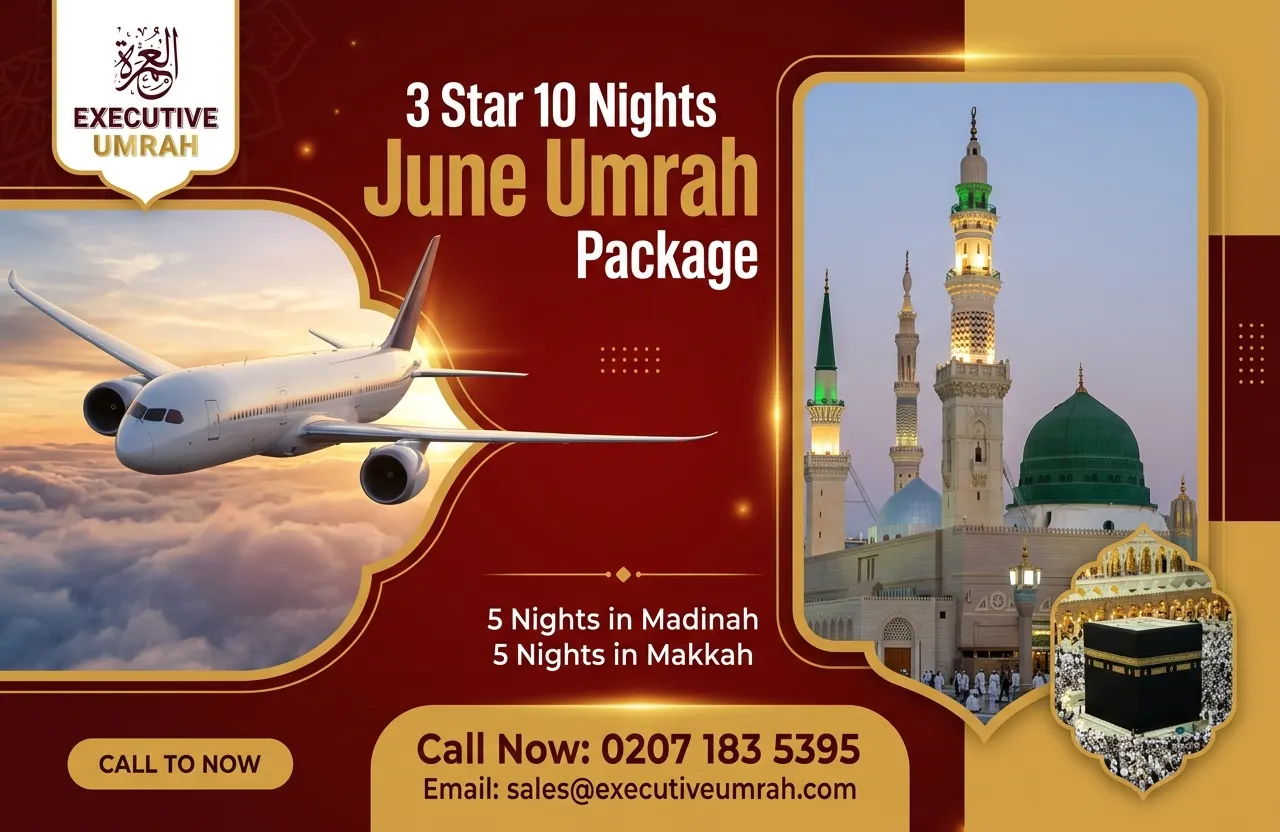 3 Star 10 Nights June Umrah Package