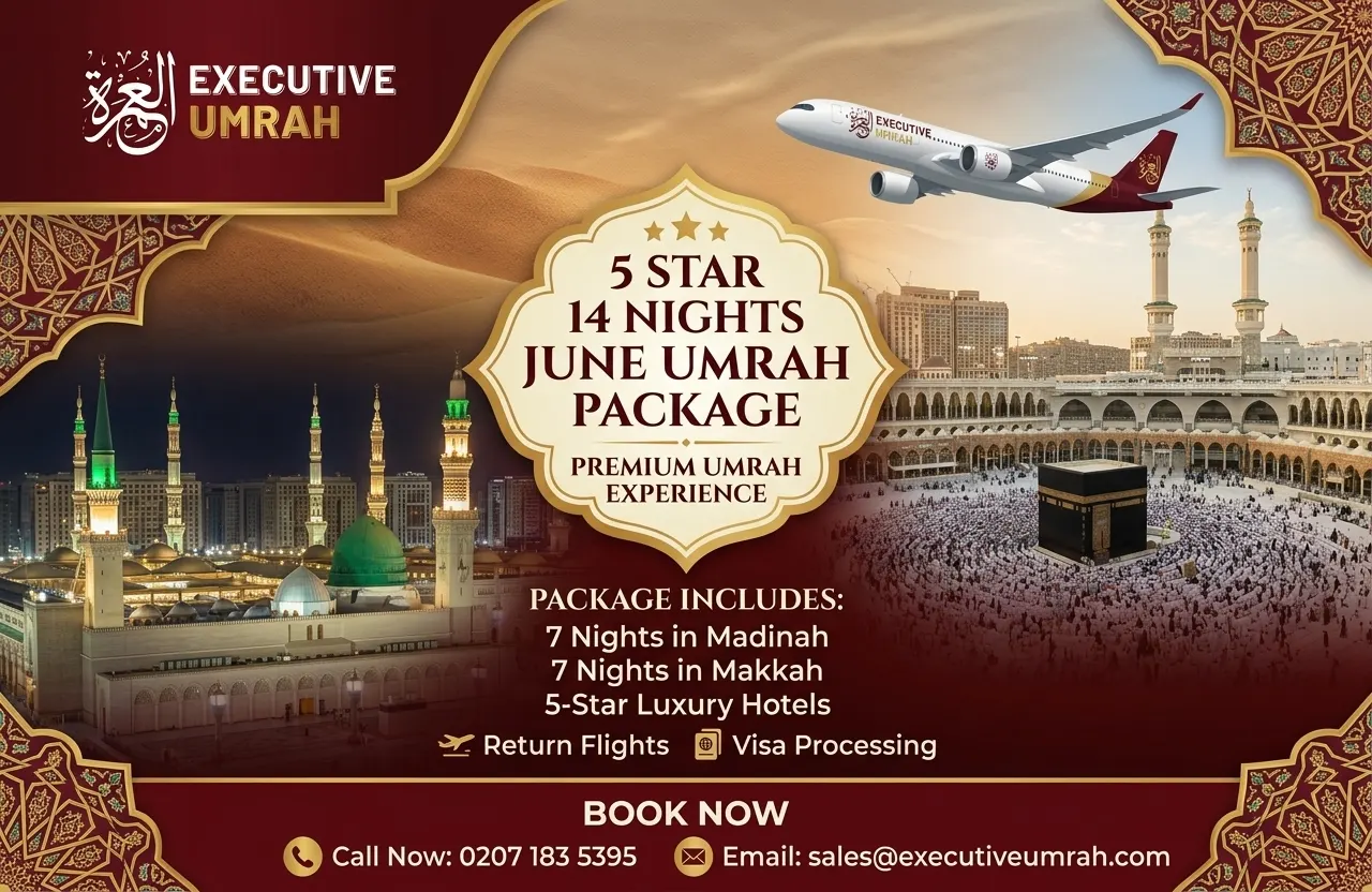 5 Star 14 Nights June Umrah Package