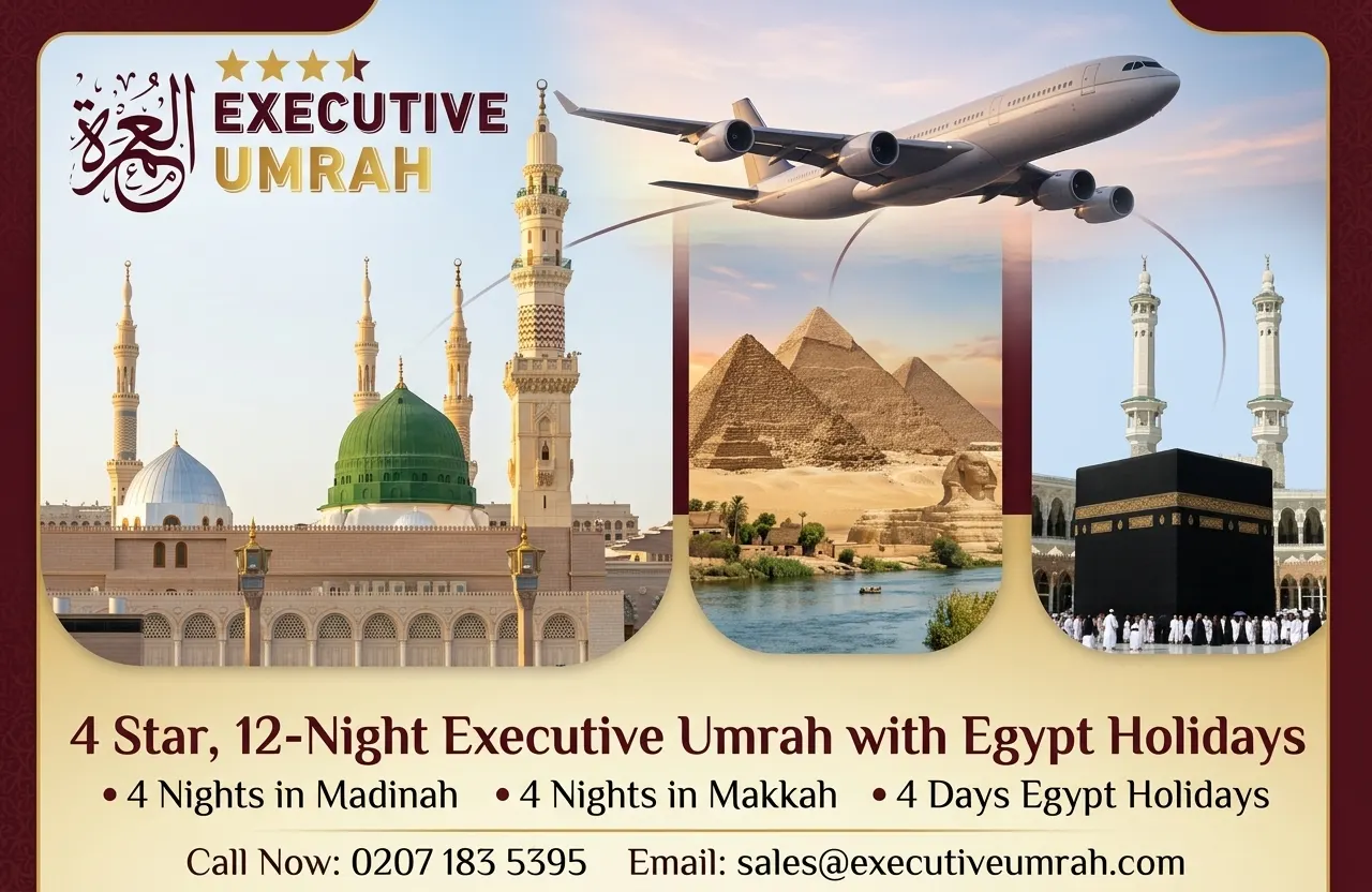 4 Star 12 Nights Executive Umrah with Egypt Holidays