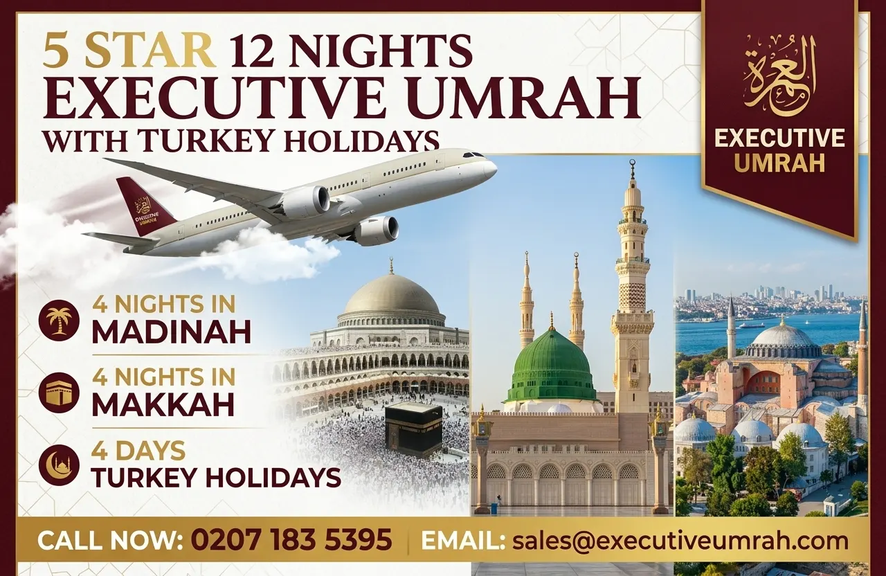 5 Star 12 Nights Executive Umrah With Turkey Holidays