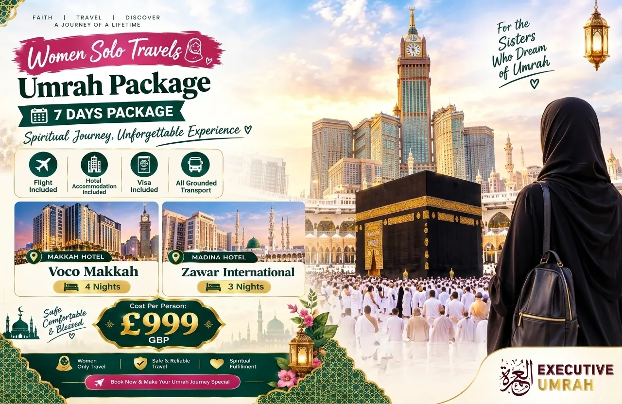 7 Days Woman Solo Travel Umrah Package