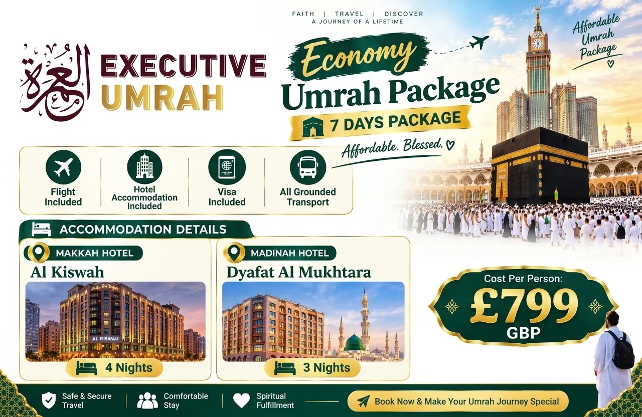 5 Star 7 Days Economy Umrah Package